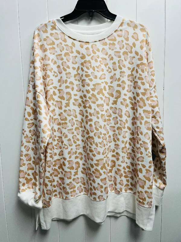 women's tops for those who want to elevate their everyday wear with chic and elegant piecesTop Long Sleeve By Clothes Mentor In Animal Print, Size: 2x