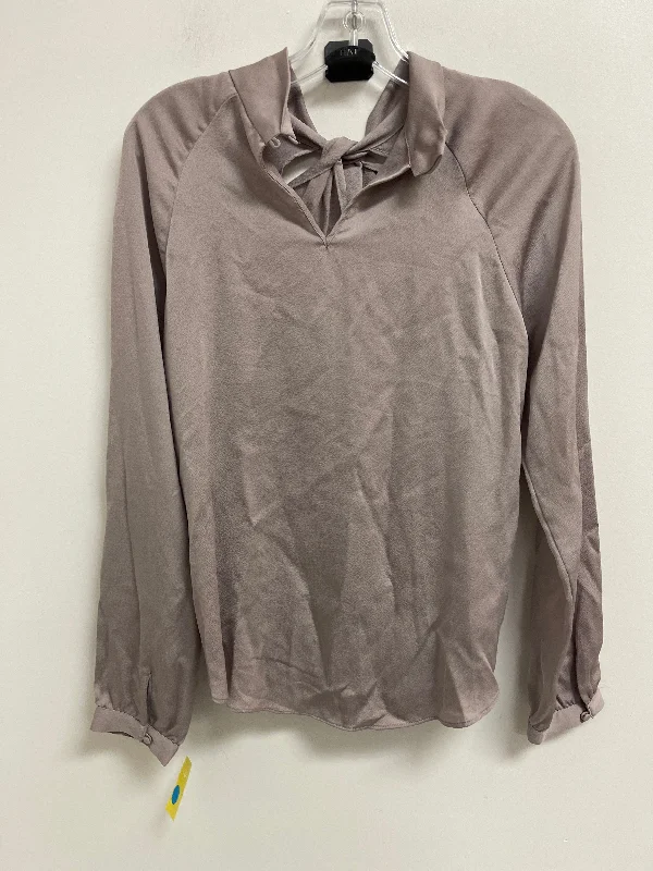 women's tops with geometric patternsTop Long Sleeve By Banana Republic In Grey, Size: S