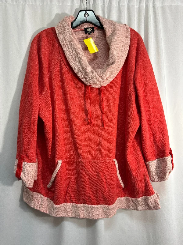 cozy women's tops for fall and winterTop Long Sleeve By Jones New York In Orange, Size: 3x