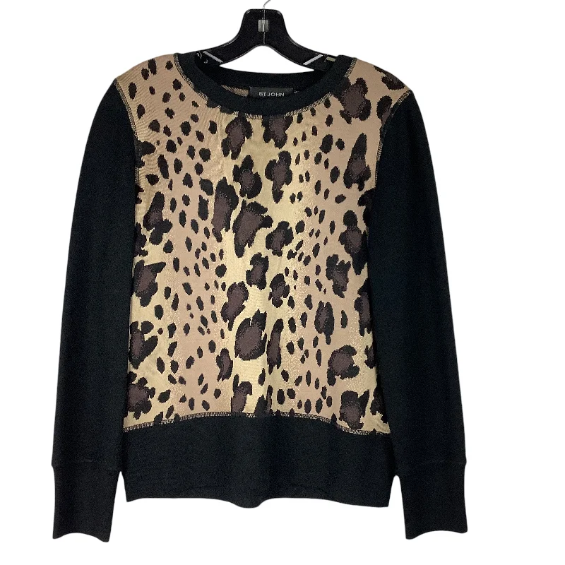 women's tops with spaghetti straps and deep V-necksTop Long Sleeve Designer By St. John In Animal Print, Size: S