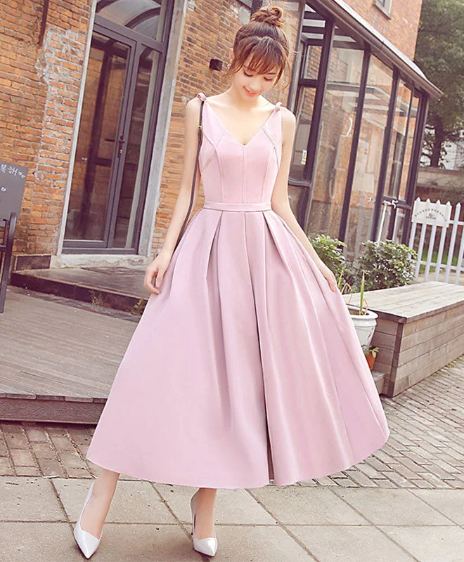 Elegant DressStylish Pink V Neck Short Prom Dress,  Evening Dress