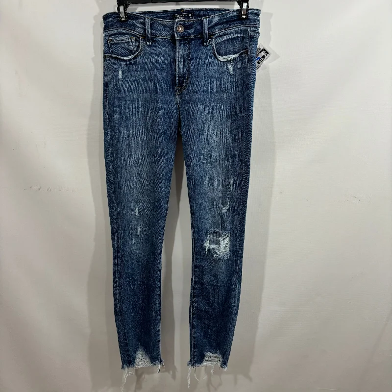 women's denim jeans for a relaxed lookJeans Skinny By Abercrombie And Fitch In Blue Denim, Size: 2