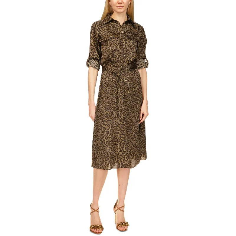 women's A-line dressesMICHAEL Michael Kors Womens Collar Midi Shirtdress