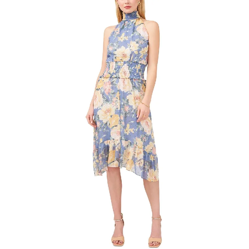 Denim DressMSK Womens Floral Long Midi Dress