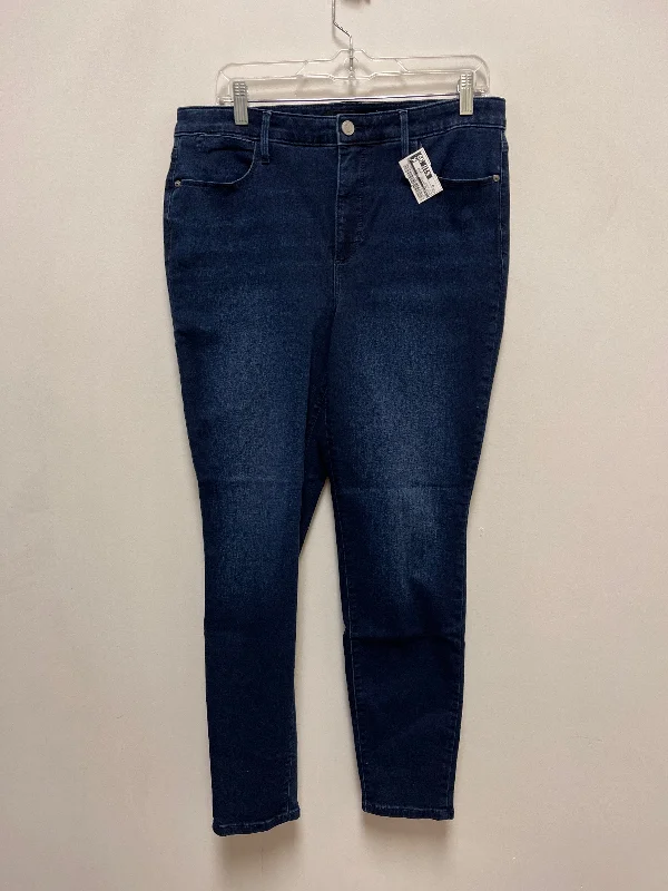 women's cropped denim jeansJeans Skinny By Talbots In Blue Denim, Size: 12