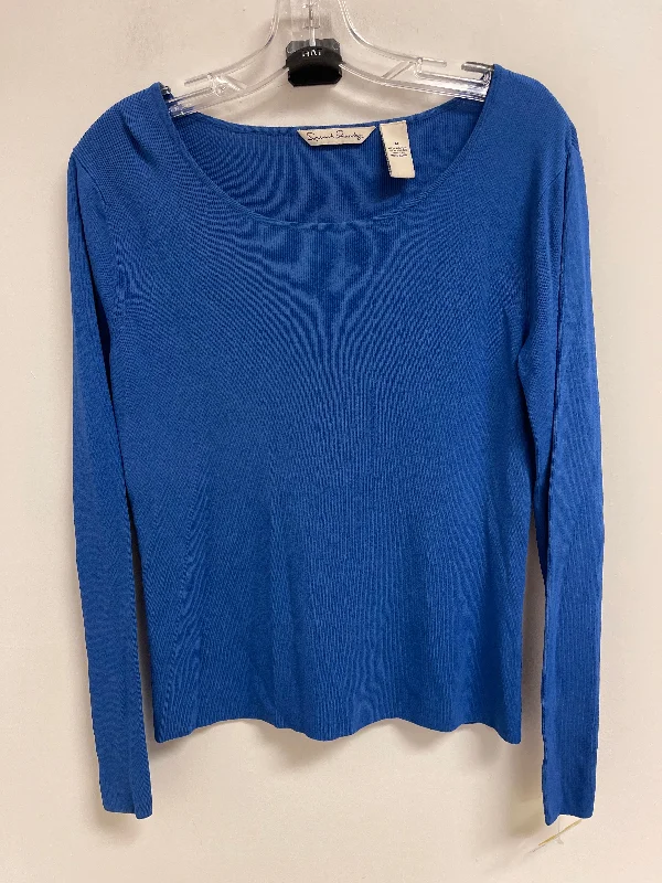 women's tops for those who love bold and vibrant colorsTop Long Sleeve By French Laundry In Blue, Size: M