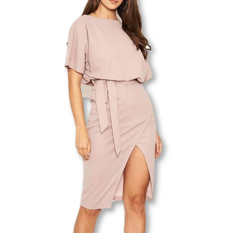 women's breathable dressesAx Paris Womens Dolman Knee Midi Dress