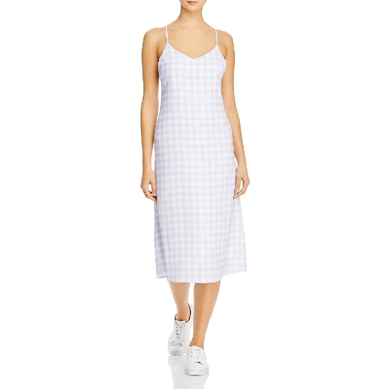 Pearl DressCharlie Holiday Womens Check Print Midi Slip Dress