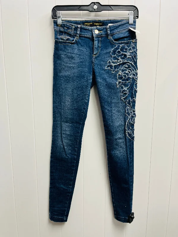 women's denim jeans with contrasting stitchingJeans Skinny By Miss Sixty In Blue Denim, Size: 2