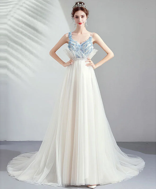 Silk DressWhite Tulle Sweetheart Lace Long Prom Dress White Evening Dress