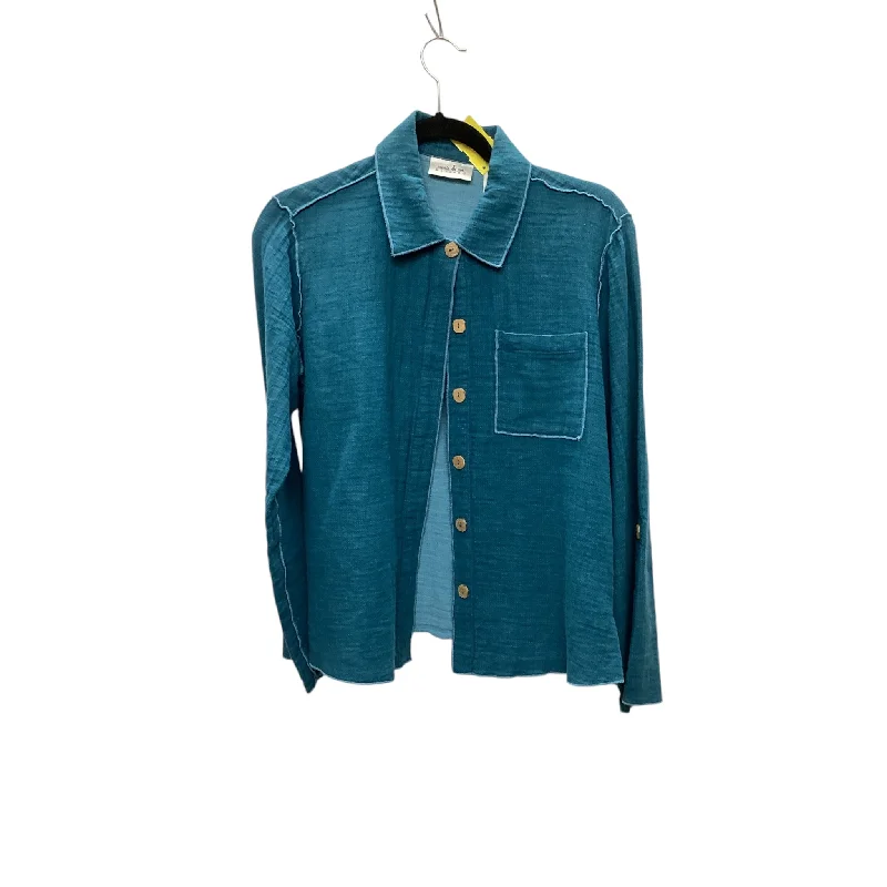 women's tops for those who want to add a personal touch to their wardrobe with unique and one-of-a-kind piecesTop Long Sleeve By Clothes Mentor In Blue, Size: M