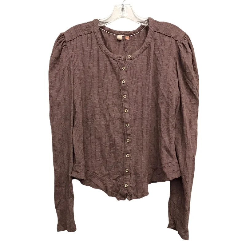 women's tops for those who believe in expressing their individuality through fashionTop Long Sleeve By Pilcro In Mauve, Size: Xl