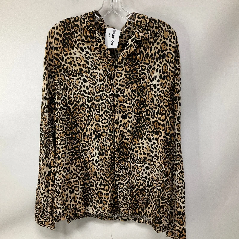 women's tops for those who prefer classic over trendy stylesTop Long Sleeve By Clothes Mentor In Animal Print, Size: M