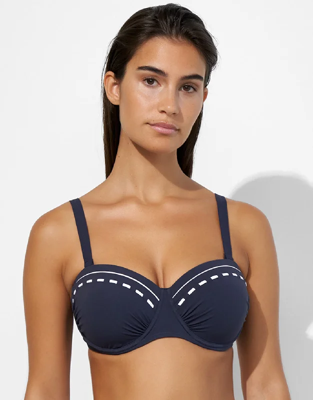 Sheer Female SwimwearMarine Mindset Underwired Bikini Top - Skipper Blue