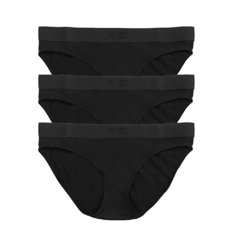 Cover-Up Female SwimwearBikini 3-Pack - TENCEL™ Modal Black