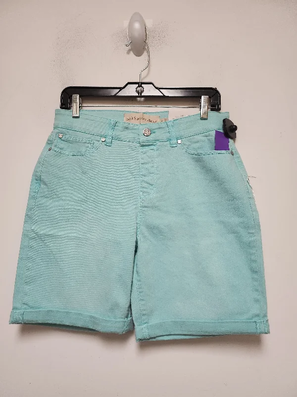 women's A-line shortsGreen Denim Shorts Soft Surroundings, Size 6