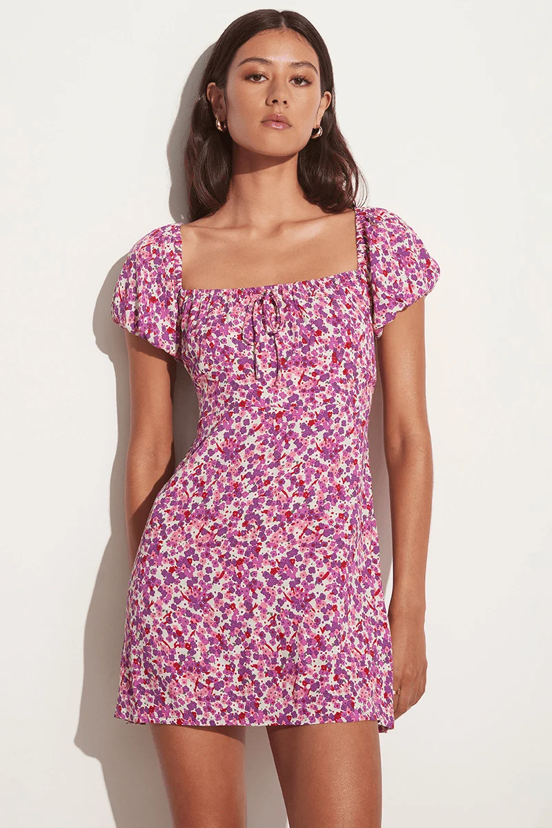 women's breathable dressesLovita Mini Dress Lou Floral Print - Violet