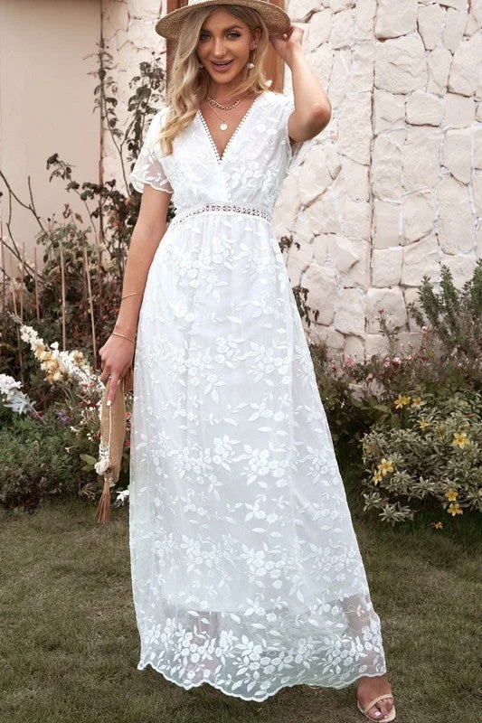 Crepe DressLace maxi dress