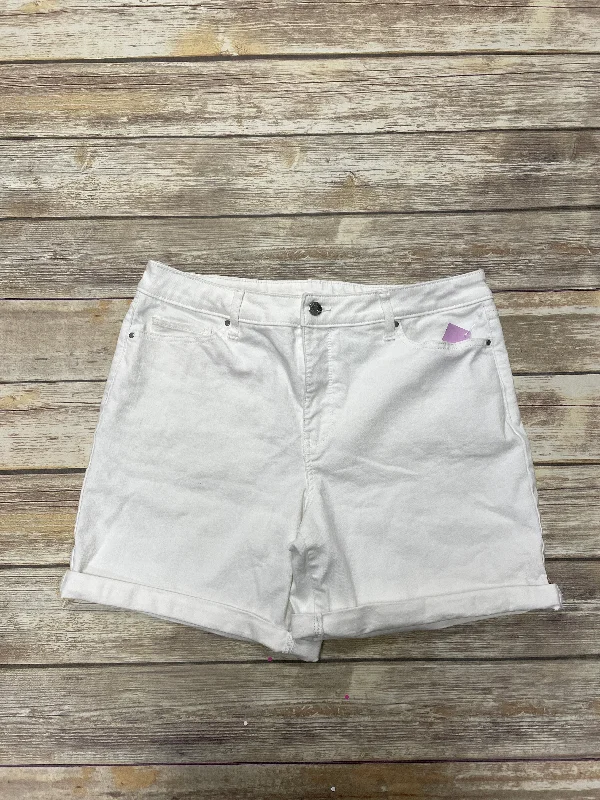 women's casual shortsWhite Denim Shorts Croft And Barrow, Size 16