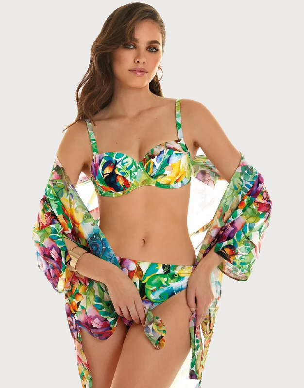 Mix-and-Match Bikini FemaleJungle Underwired Balcony Bikini Set - Jungle Print