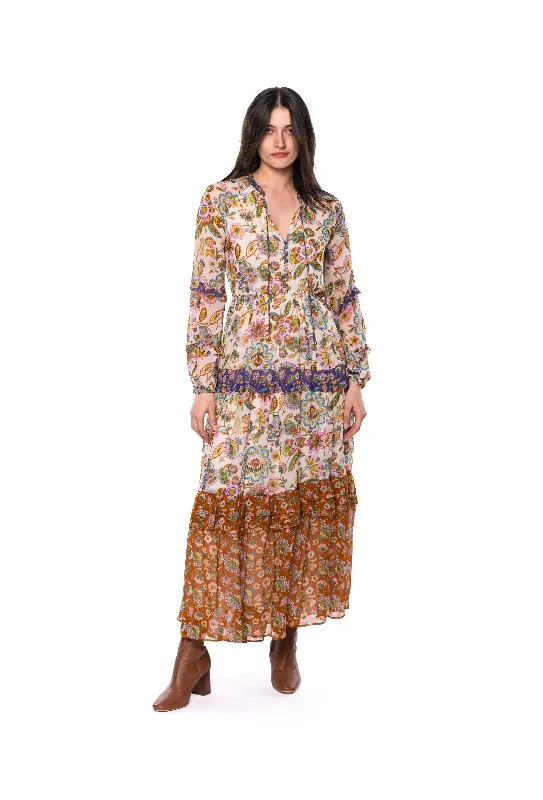 Short-Sleeve DressFLORAL MAXI DRESS