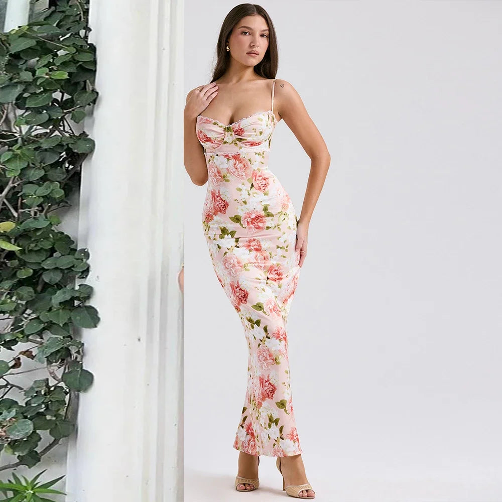 women's bridesmaid dressesSharone - Romantic floral maxi dress