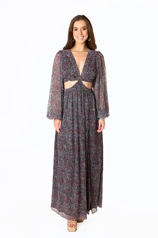 women's shift dressesYvonne Long Sleeve Maxi Dress - Ozark