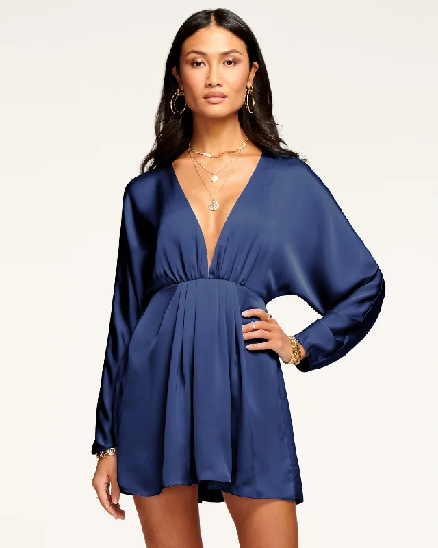 Statement DressTanya V Neck Mini Dress - Spring Navy