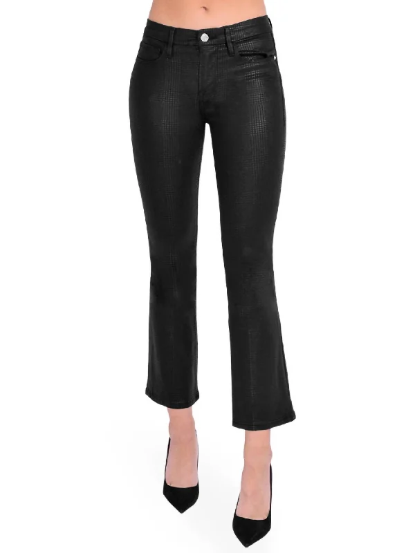 women's hot pantsLe Crop Mini Boot Pant In Houndstooth Shine