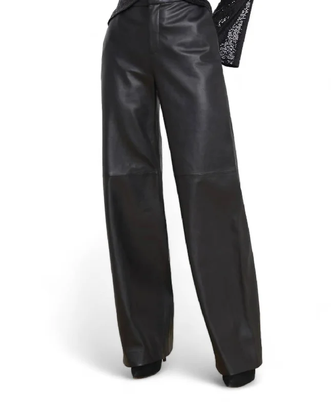 women's active pantsLivvy Straight Leg Trouser In Black