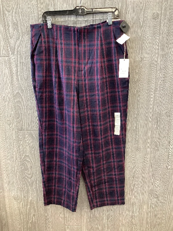 women's affordable pantsPlaid Pattern Pants Dress A New Day, Size 16