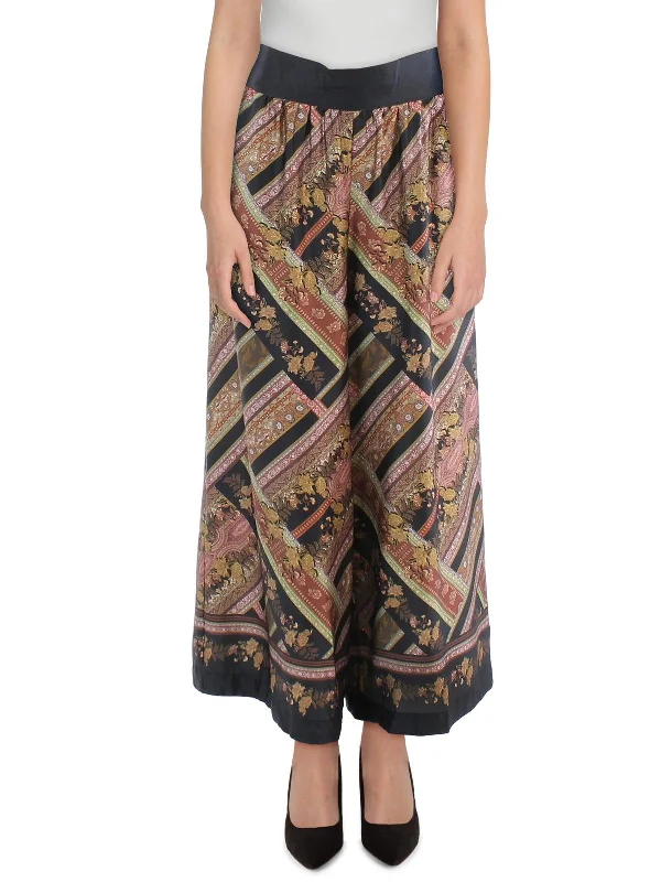 women's maternity pantsPlus   Womens Printed Polyester Wide Leg Pants