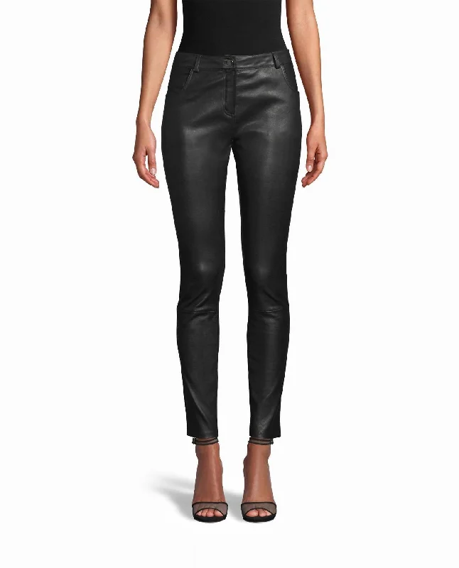 women's jogger pantsSkinny Leather Pants In Black