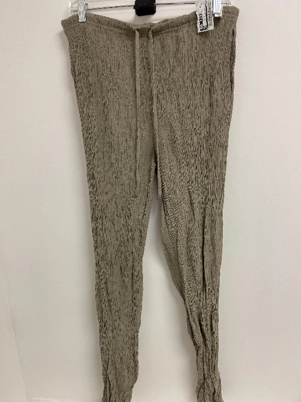 women's low-rise pantsTan Pants Wide Leg Zara, Size 12