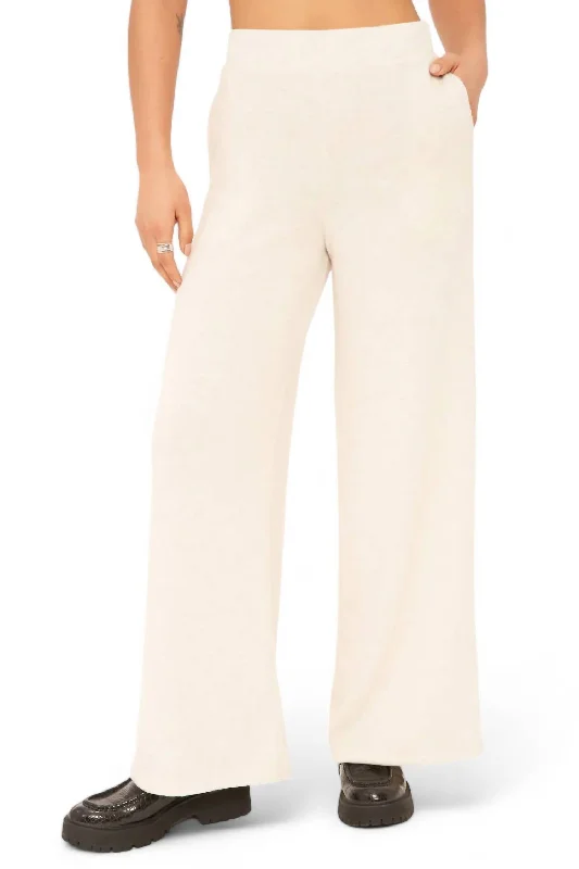 women's thermal pantsWomen's Rocky Cozy Wide Leg Pant In Oatmeal