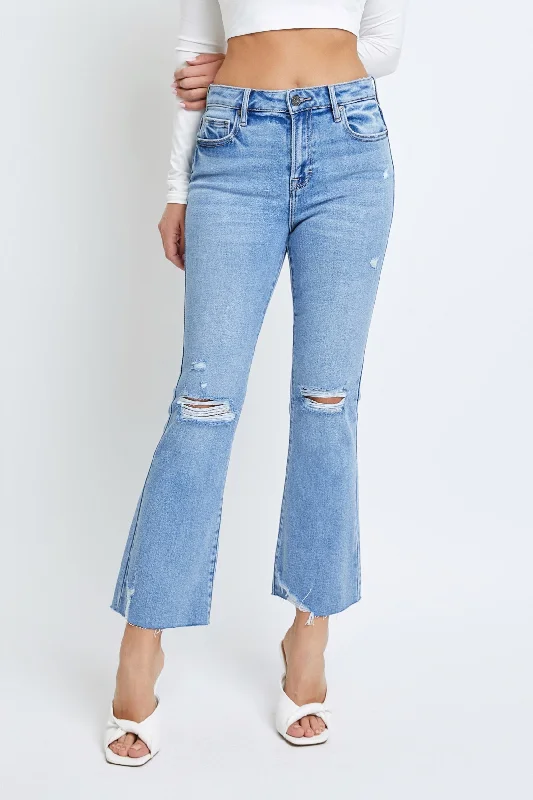 Shift DressHidden Jeans Happi Distressed Cropped Flare