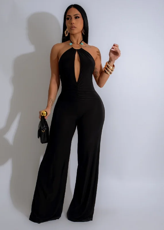 women's hourglass figure dressesNebula Dreamscape Jumpsuit Black