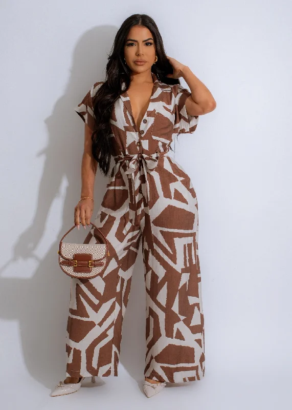 women's shift dressesYours To Keep Jumpsuit Brown