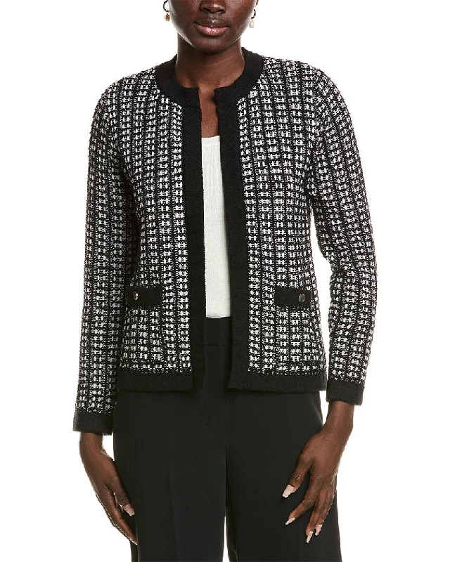 Luxurious Oversized Cardigan SweatersAnne Klein Textured Cardigan