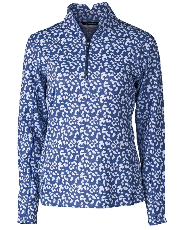 Thick SweatersCutter & Buck Womens Printed Traverse Half-Zip