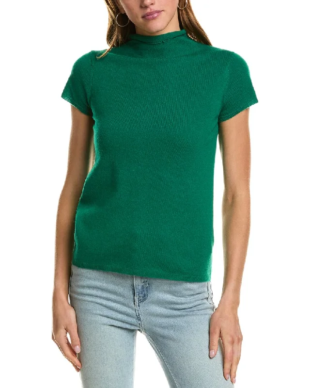 silk women's topsInCashmere Turtleneck Cashmere T-Shirt