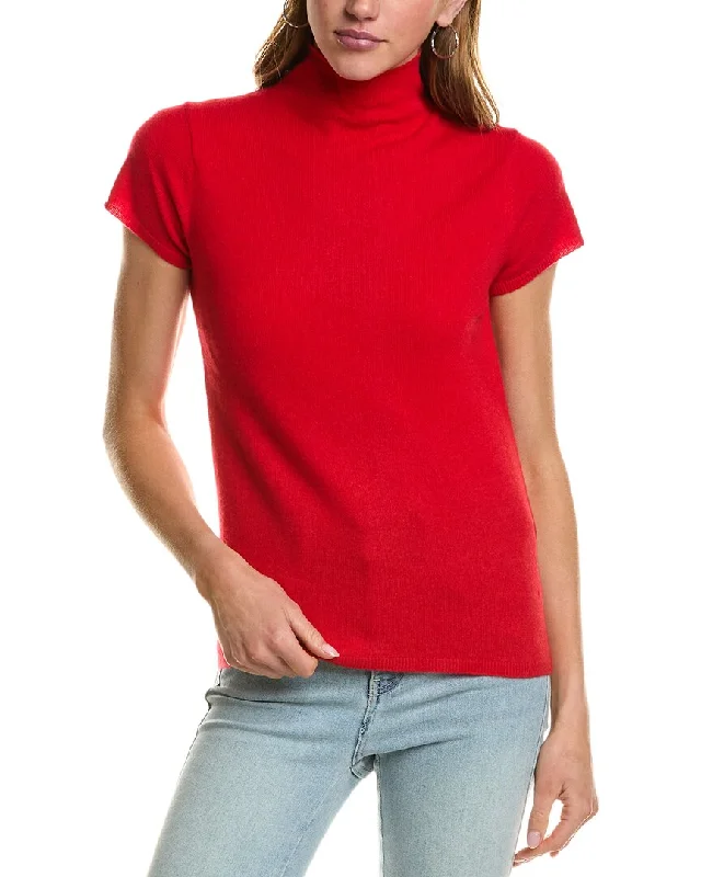 women's tops for those who want to stay on top of the latest fashion trends and wear pieces that are both stylish and on-trendInCashmere Turtleneck Cashmere T-Shirt