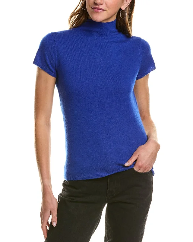 women's tops for those who want to stay warm and stylish during colder weatherInCashmere Turtleneck Cashmere T-Shirt