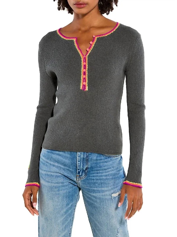 High-Neck SweatersPatch Match Sweater In Shale