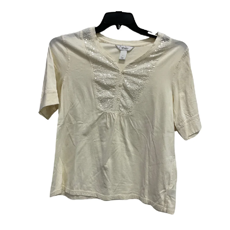 women's tops for those who want to make a bold fashion statement with their choice of topsTop Short Sleeve Basic By Cj Banks In White, Size: Xl