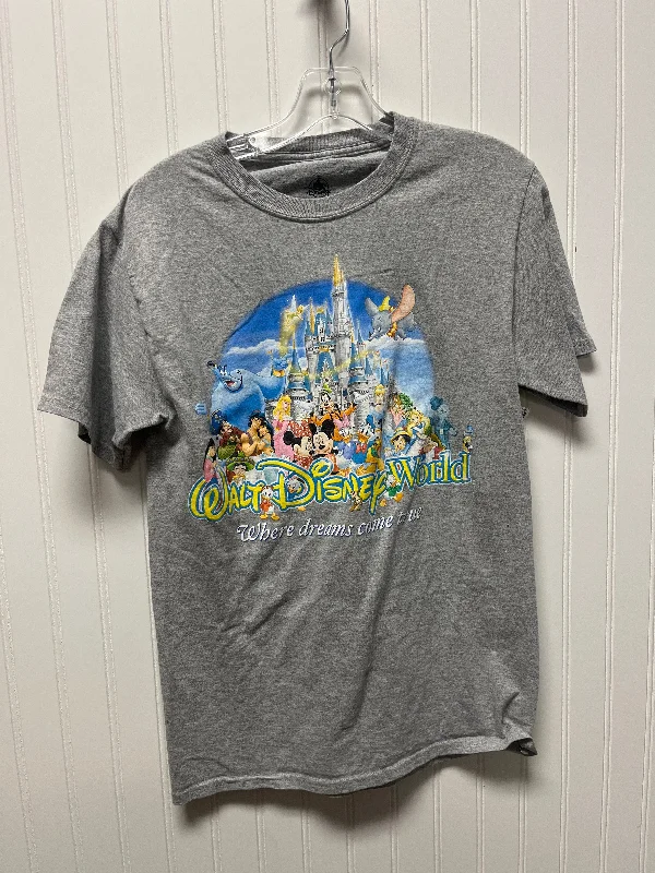 women's tops for those who prefer classic over trendy stylesTop Short Sleeve Basic By Disney Store In Grey, Size: S