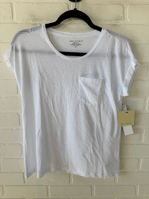 women's tops for those who love to experiment with fashionTop Short Sleeve Basic By Max Studio In White, Size: Xs