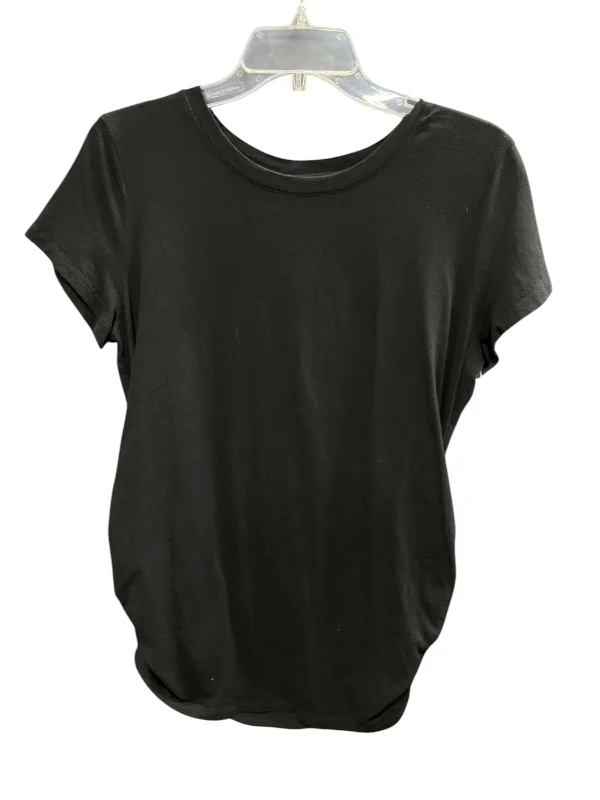 silk women's topsTop Short Sleeve Basic By Old Navy In Black, Size: L