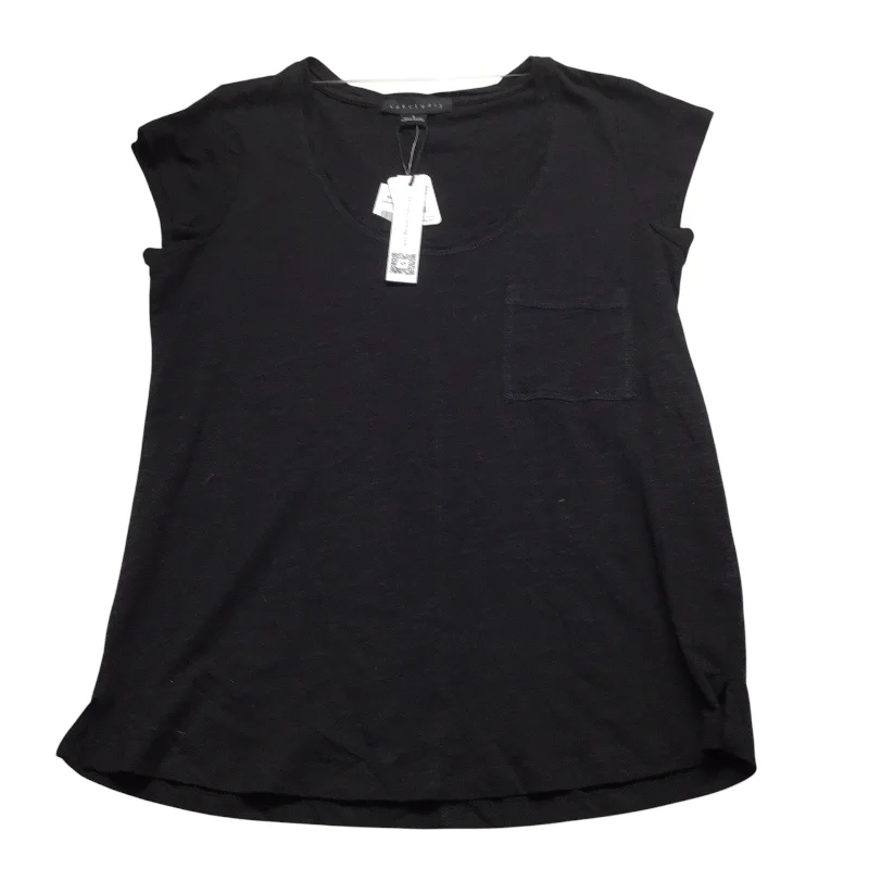 women's tops for those who love to dress up their casual looks with stylish topsTop Short Sleeve Basic By Sanctuary In Black, Size: S