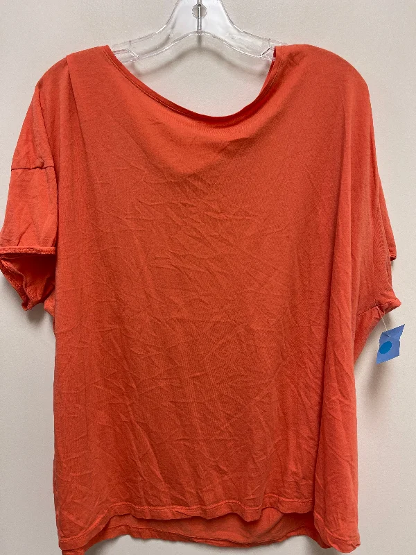 women's tops for those who want to add a touch of sophistication to their casual attireTop Short Sleeve Basic By Terra & Sky In Orange, Size: 1x